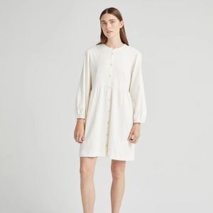 Richer Poorer Cloud Weave Button Up Dress | Cloud, S